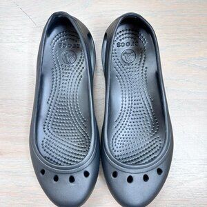 New Crocs Women's Size 5 Kadee Mary Jane Closed Toe Slingback Shoes Black